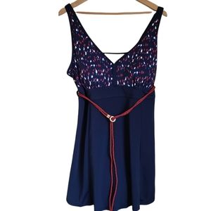 NEW swimsuits for all plus size nautical swim dress size 22